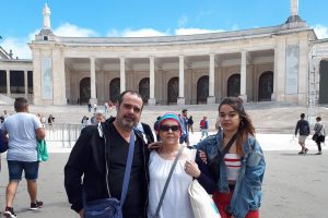 En el santuario de Fátima